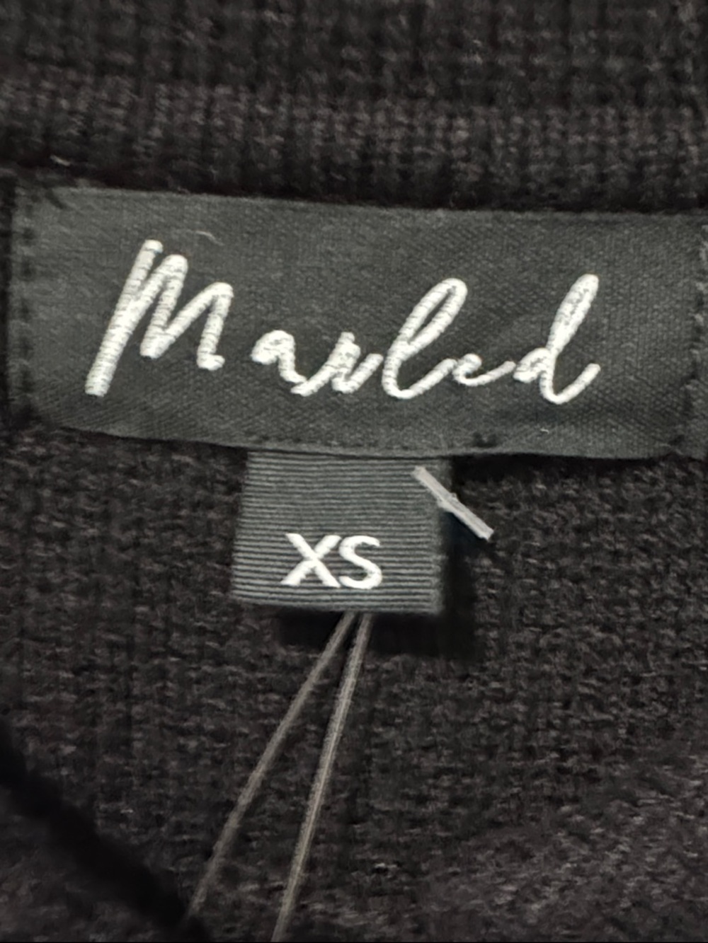 MARLED Beaded Collar Cardigan XS 18” p2p Black $89 Retail NWT - Picture 5 of 11